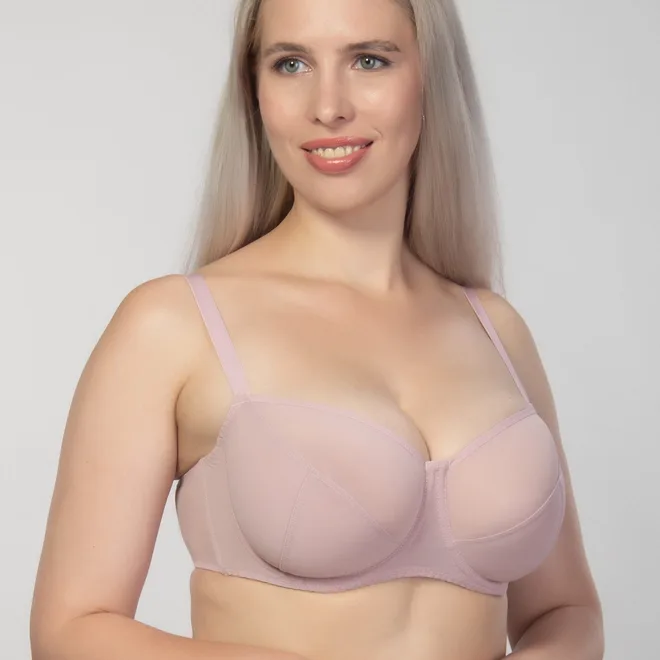 Бюстгальтер на кісточках з сіточки з м'якими чашками - Зображення 3