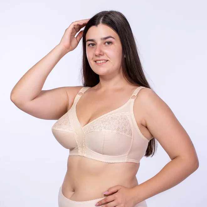 Класичний бюстгальтер без кісточок з мереживними вставками - Зображення 6