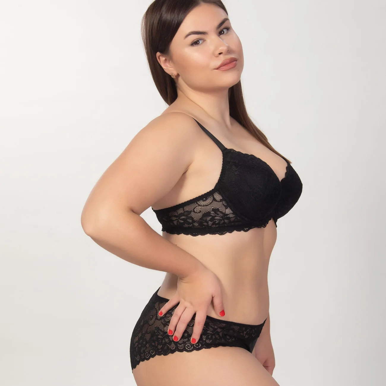 Мереживний бюстгальтер на кісточках з дубльованими чашками та вкладишами push-up - Зображення 6