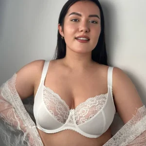 Бюстгальтер на кісточках з м'якими чашками, білий, 85G