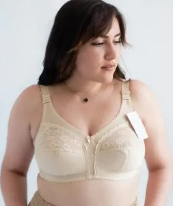 Класичний бюстгальтер без кісточок, бежевий, 110G