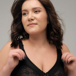 Класичний бюстгальтер без кісточок, чорний, 110F