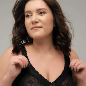 Класичний бюстгальтер без кісточок, чорний, 110F